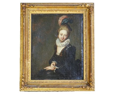 C18th PORTRAIT OF A SEATED LADY