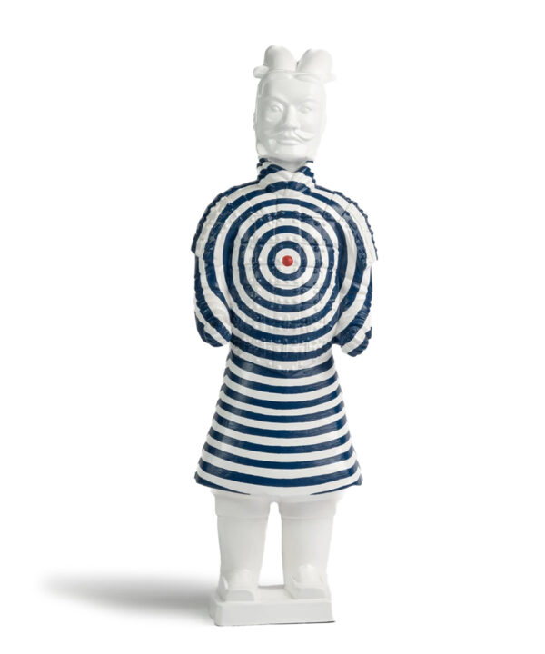 MODERN PAINTED TERRACOTTA WARRIOR