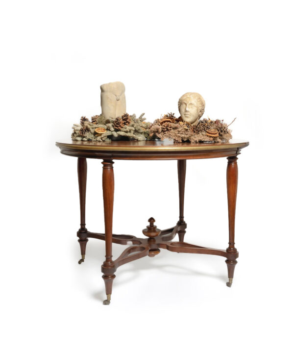 FRENCH EMPIRE PERIOD MAHOGANY CIRCULAR CENTRE TABLE C1870