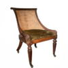 SIMULATED ROSEWOOD REGENCY OAK BERGERE LIBRARY CHAIR C1825