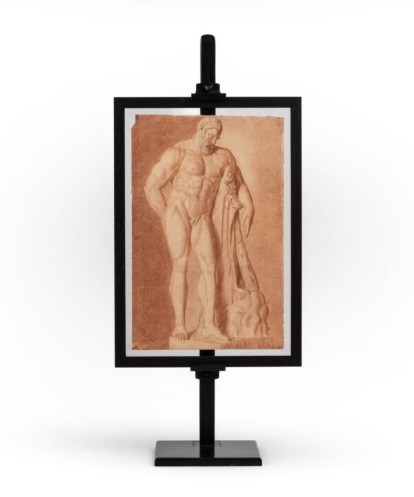 C18th RED CHALK ITALIAN SCHOOL HERCULES FARNESE (RECTO & VERSO)