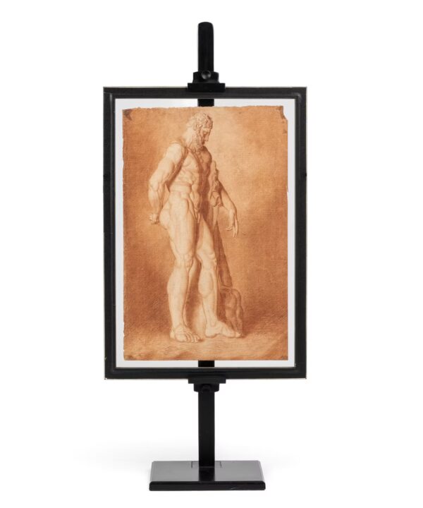 C18th RED CHALK ITALIAN SCHOOL HERCULES FARNESE (RECTO & VERSO)