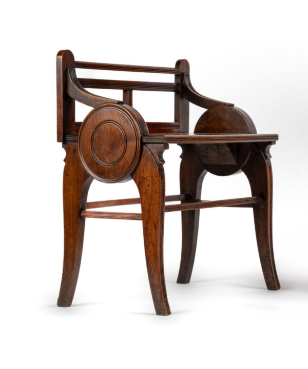 PAIR OF ENGLISH MAHOGANY HALL BENCHES OR SEATS C1870