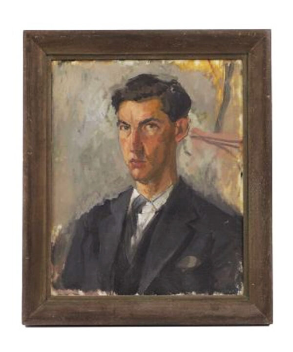 OIL ON CANVAS PORTRAIT OF A YOUNG MAN SIGNED PHILIPPA MAYNARD ROMER