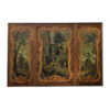 GRAND GRISAILLES AND POLYCHROME TRIPTYCH OIL ON CANVAS