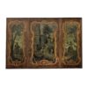GRAND GRISAILLES AND POLYCHROME TRIPTYCH OIL ON CANVAS