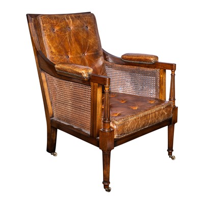 HANDSOME LIBRARY BERGERE CHAIR